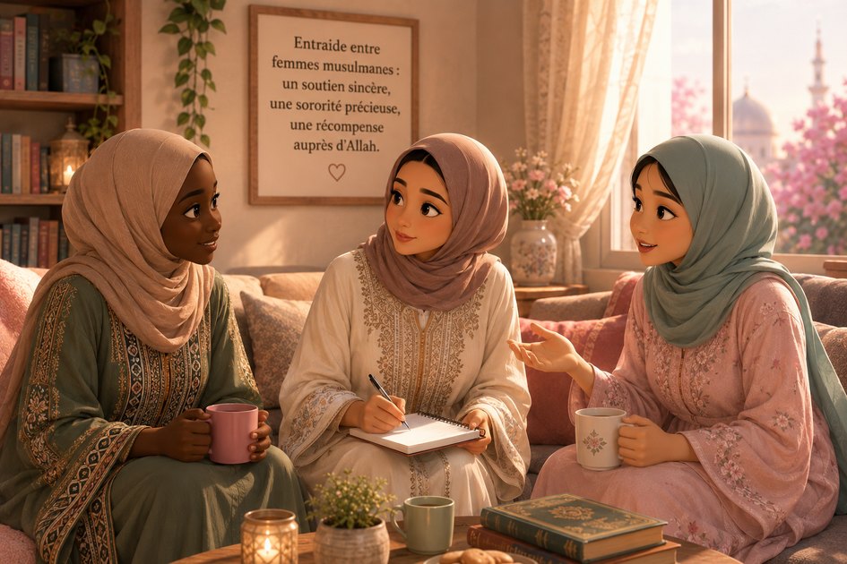 التعاون بين النساء المسلمات في الحياة اليومية